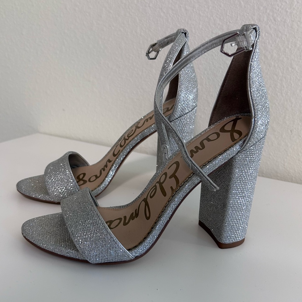 Sam Edelman silver sparkly heels size 7